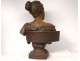 Sculpture bust woman Galatée Emmanuel Villanis Blot Art Nouveau XIXth