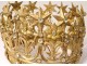 Virgin crown statue bronze brass rhinestone stars flowers XIXth century