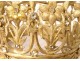 Virgin crown statue bronze brass rhinestone stars flowers XIXth century