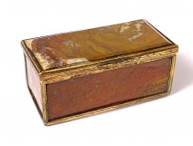 Small box box agate foam gilded brass Restoration XIXth century