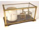 Barograph barometer recorder Naudet Paris navy golden brass twentieth
