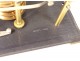 Barograph barometer recorder Naudet Paris navy golden brass twentieth