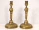 Pair of Louis XVI candlesticks gilt bronze candlesticks urns 18th century garlands