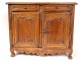 Small Louis XV master&#39;s sideboard rustic cherry wood carved eighteenth hearts