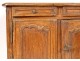 Small Louis XV master&#39;s sideboard rustic cherry wood carved eighteenth hearts