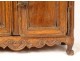 Small Louis XV master&#39;s sideboard rustic cherry wood carved eighteenth hearts