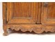 Small Louis XV master&#39;s sideboard rustic cherry wood carved eighteenth hearts