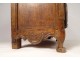 Small Louis XV master&#39;s sideboard rustic cherry wood carved eighteenth hearts