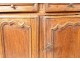 Small Louis XV master&#39;s sideboard rustic cherry wood carved eighteenth hearts