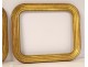 Pair of gilded stucco wood frames Napoleon III nineteenth century