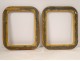 Pair of gilded stucco wood frames Napoleon III nineteenth century