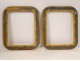 Pair of gilded stucco wood frames Napoleon III nineteenth century