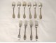 Lots cutlery forks spoons silver Farmers General 874gr XVIIIth
