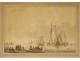 Marine drawing G. Groening Dutch landing boats 18th century Netherlands