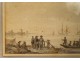 Marine drawing G. Groening Dutch landing boats 18th century Netherlands