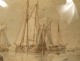 Marine drawing G. Groening Dutch landing boats 18th century Netherlands