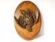 Hunting trophy bronze sculpture bird partridge nineteenth wood medallion
