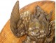 Hunting trophy bronze sculpture bird partridge nineteenth wood medallion