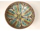 Polychrome ceramic Mokhfia cut dish Tortoise Tronja Morocco Fez XIXth