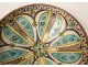 Polychrome ceramic Mokhfia cut dish Tortoise Tronja Morocco Fez XIXth