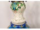 Pair of oil lamps glazed earthenware Old Bordeaux bronze XIXth