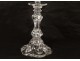 Old oil lamp glass candlestick torch XIXth century