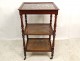 Small serving table caned mahogany gray marble Sainte-Anne nineteenth century