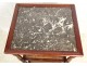 Small serving table caned mahogany gray marble Sainte-Anne nineteenth century