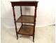 Small serving table caned mahogany gray marble Sainte-Anne nineteenth century