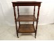 Small serving table caned mahogany gray marble Sainte-Anne nineteenth century