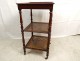 Small serving table caned mahogany gray marble Sainte-Anne nineteenth century