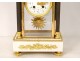 Louis XVI cage clock white marble gilded bronze Mougin columns nineteenth century