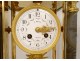 Louis XVI cage clock white marble gilded bronze Mougin columns nineteenth century