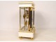 Louis XVI cage clock white marble gilded bronze Mougin columns nineteenth century