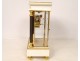 Louis XVI cage clock white marble gilded bronze Mougin columns nineteenth century