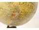 Terrestrial globe world map Geographer Forest Girard Barrère Paris wood nineteenth