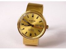 Eterna Sonic Sevenday Electronic wristwatch 18K solid gold twentieth