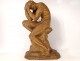 Terracotta sculpture naked man athlete at rest O. Merval Art Deco twentieth