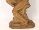 Terracotta sculpture naked man athlete at rest O. Merval Art Deco twentieth