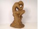 Terracotta sculpture naked man athlete at rest O. Merval Art Deco twentieth