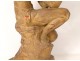 Terracotta sculpture naked man athlete at rest O. Merval Art Deco twentieth