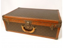 Louis Vuitton Alzer 65 old suitcase leather canvas monogram vintage twentieth