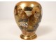 Small porcelain vase Satsuma japan characters Geisha dragon Meiji nineteenth