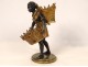 Trinket sculpture regulates black Nubian woman carrying baskets nineteenth