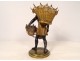 Trinket sculpture regulates black Nubian woman carrying baskets nineteenth