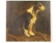 HSP painting portrait dog griffin signed Paul Avril XIXth century