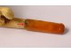 Cigarette holder amber sea foam carved fox nineteenth century