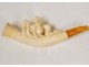 Sea foam amber cigar holder carved erotic scene couple 19th century case