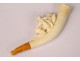 Sea foam amber cigar holder carved erotic scene couple 19th century case
