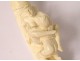 Sea foam amber cigar holder carved erotic scene couple 19th century case